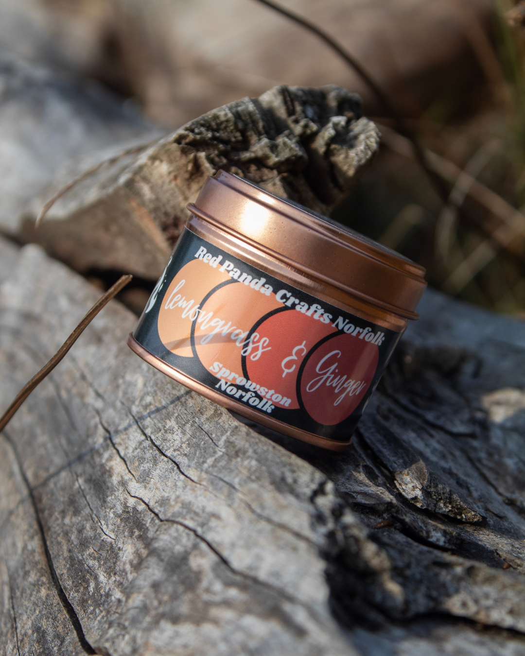 Lemongrass & Ginger Hand-poured & luxury Soy Candle Tin