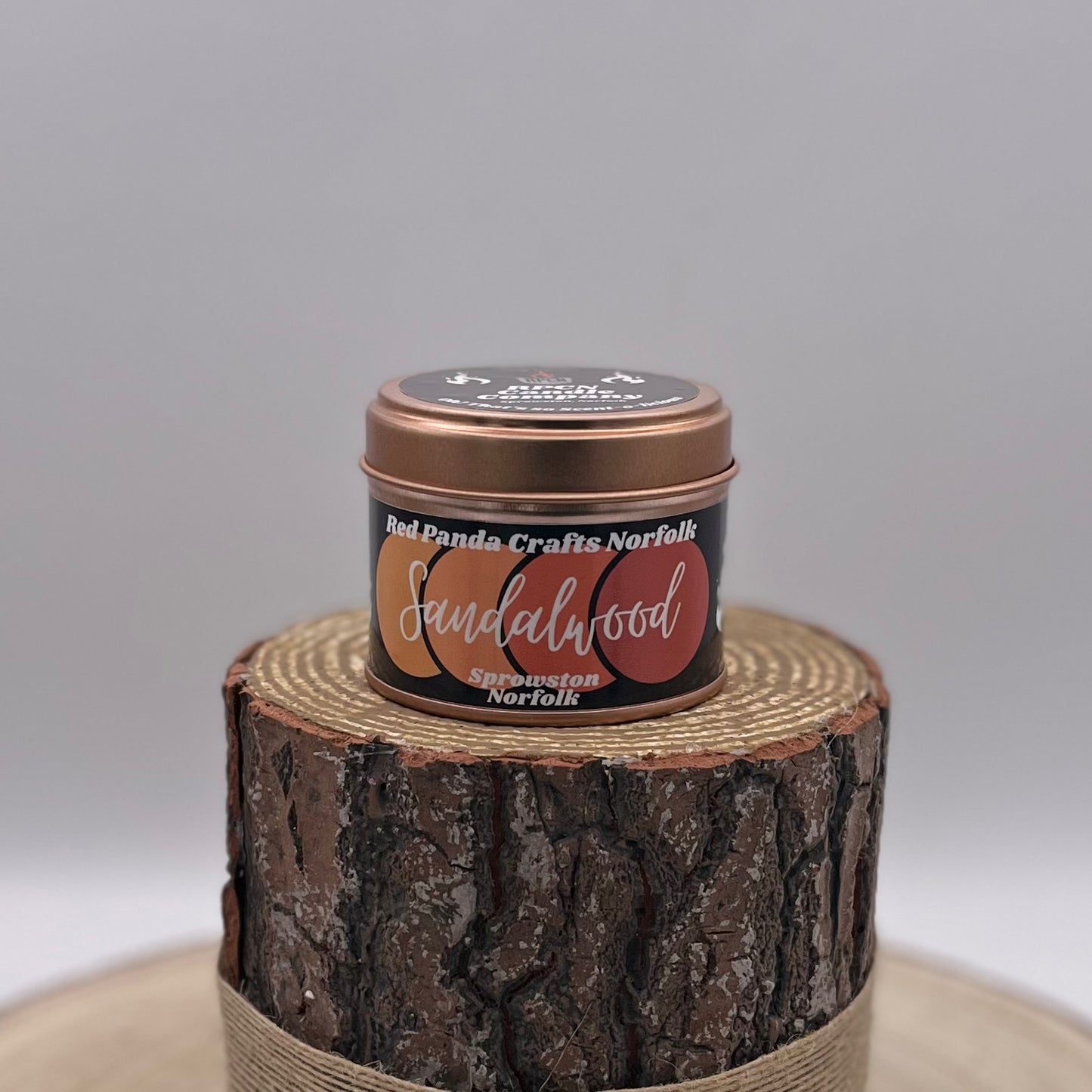 Sandalwood Hand-poured & luxury Soy Candle Tin