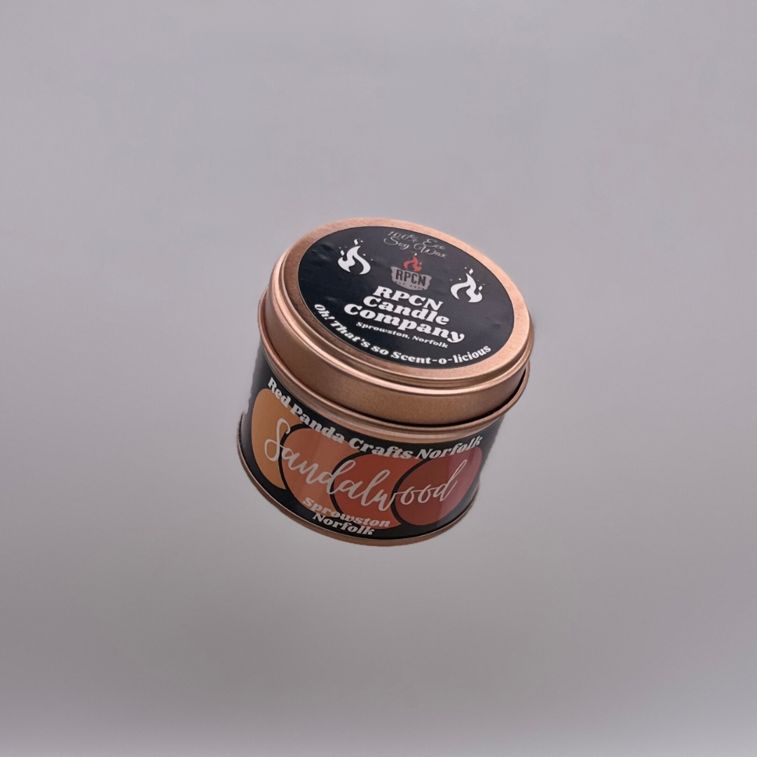 Sandalwood Hand-poured & luxury Soy Candle Tin