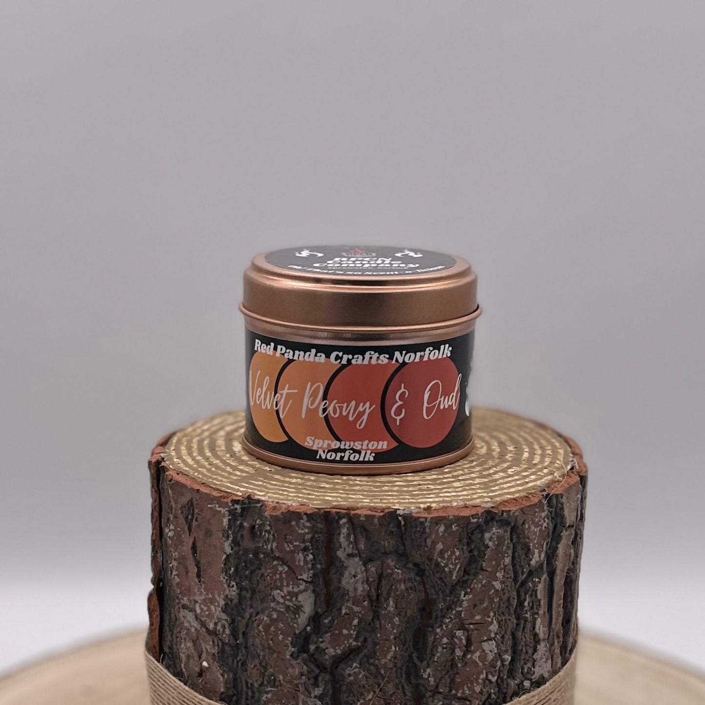 Velvet Peony & Oud Hand-poured & luxury Soy Candle Tin