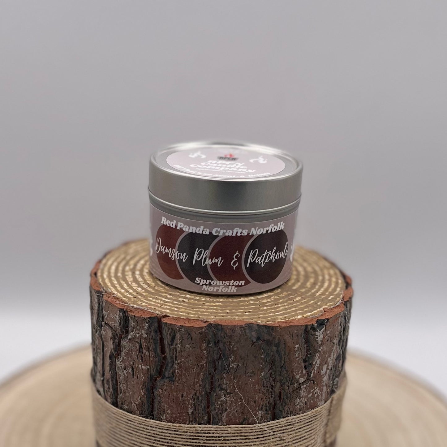 Damson Plum & Patchouli Hand-poured & luxury Soy Candle Tin