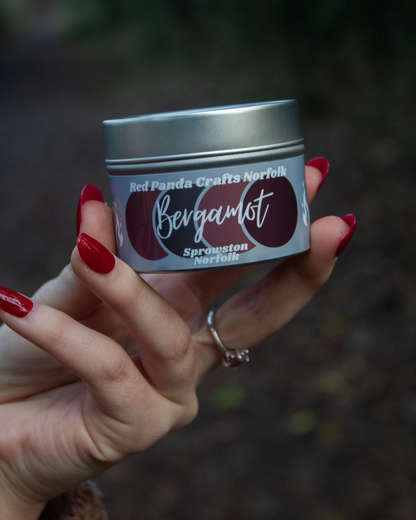 Bergamot Hand-poured & luxury Soy Candle Tin