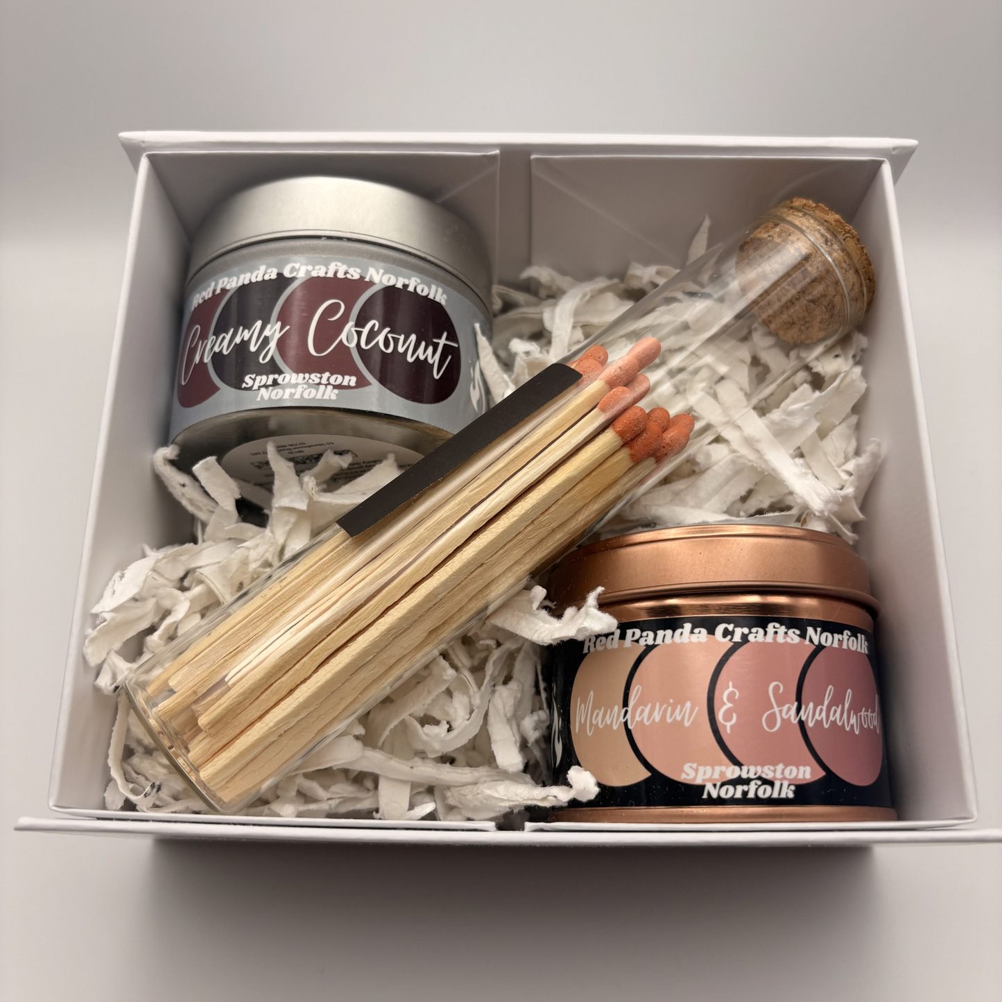 Gifts Box - 2 Candle & Match-bottle