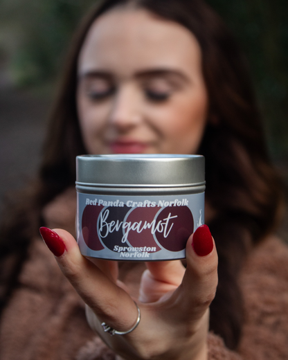 Bergamot Hand-poured & luxury Soy Candle Tin