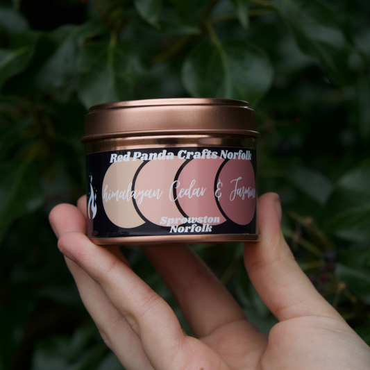 Himalayan Cedar & Jasmine Hand-poured & luxury Soy Candle Tin