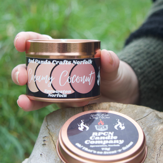 Creamy Coconut Hand-poured & luxury Soy Candle Tin