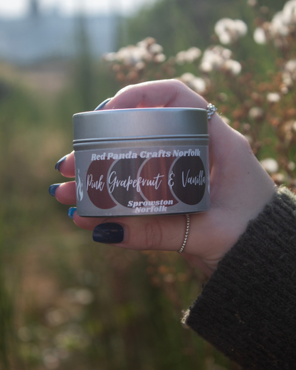 Pink Grapefruit & Vanilla Hand-poured & luxury Soy Candle