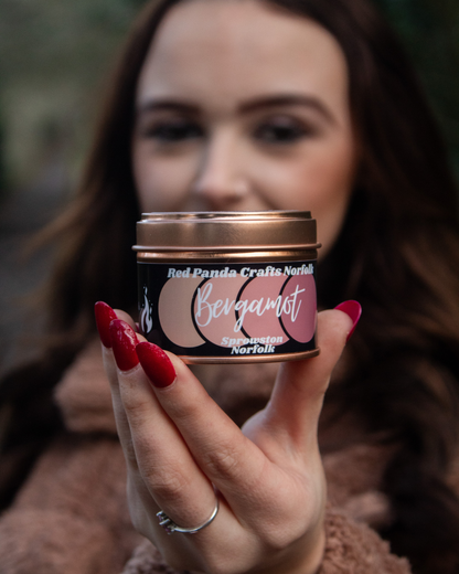 Bergamot Hand-poured & luxury Soy Candle Tin