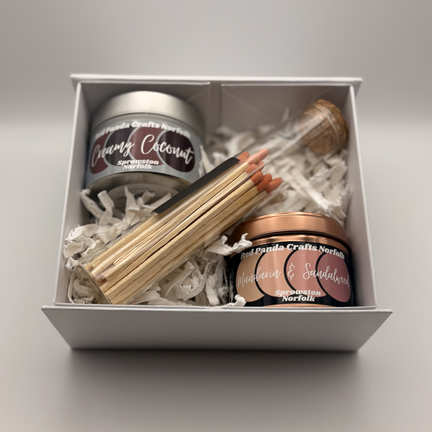 Gifts Box - 2 Candle & Match-bottle