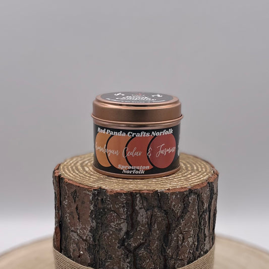 Himalayan Cedar & Jasmine Hand-poured & luxury Soy Candle Tin