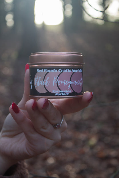 Black Pomegranate Hand-poured & luxury Soy Candle Tin