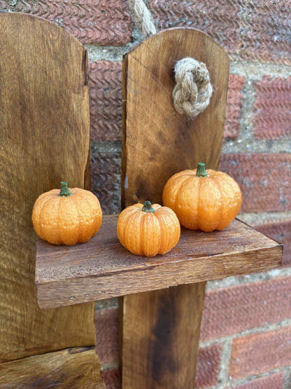 Resin Orange Pumpkin with Green Stalk