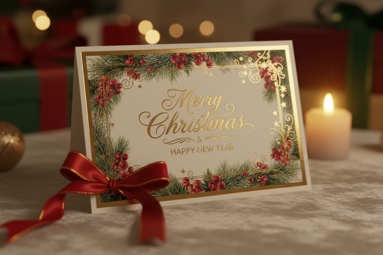 Closer onto the card