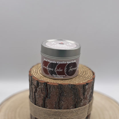 Himalayan Cedar & Jasmine Hand-poured & luxury Soy Candle Tin